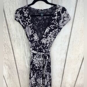 Lucky brand floral wrap dress